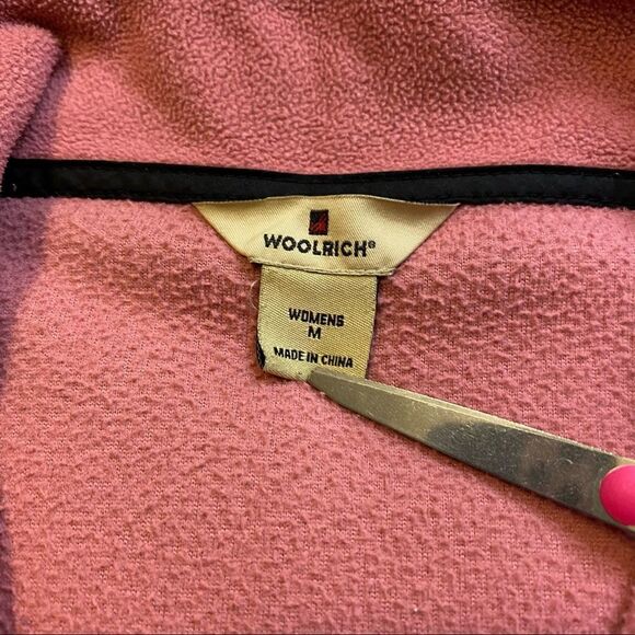 Woolrich Dusty Rose Fleece Full Front Zipper Jacket Size Medium - Picture 4 of 11